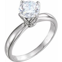 14K Solid Gold 1/4 CTW Natural Diamond Tulipset® Solitaire Engagement Ring