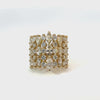 14K Yellow Gold Marquise and Round Diamond Ring (2.35 ct)