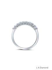 14K White Gold Diamond Round Cut Wedding Ring .45c