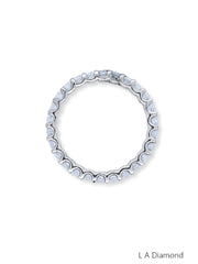 14K White Gold Diamond Round Cut Eternity Ring 1.57c