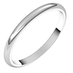 14K Solid Gold Half Round Band