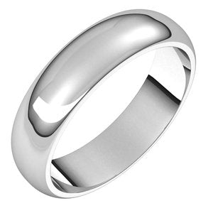 14K Solid Gold Half Round Band