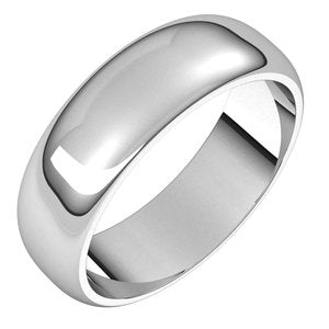 14K Solid Gold Half Round Band