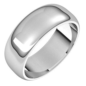 14K Solid Gold Half Round Band