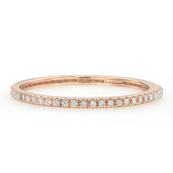 1/2 CT. T.W. Diamond Eternity Band in 14K Rose Gold - LA DIAMOND