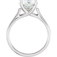 14K Solid Gold 5 mm Round Forever One™ Lab-Grown Moissanite Solitaire Engagement Ring