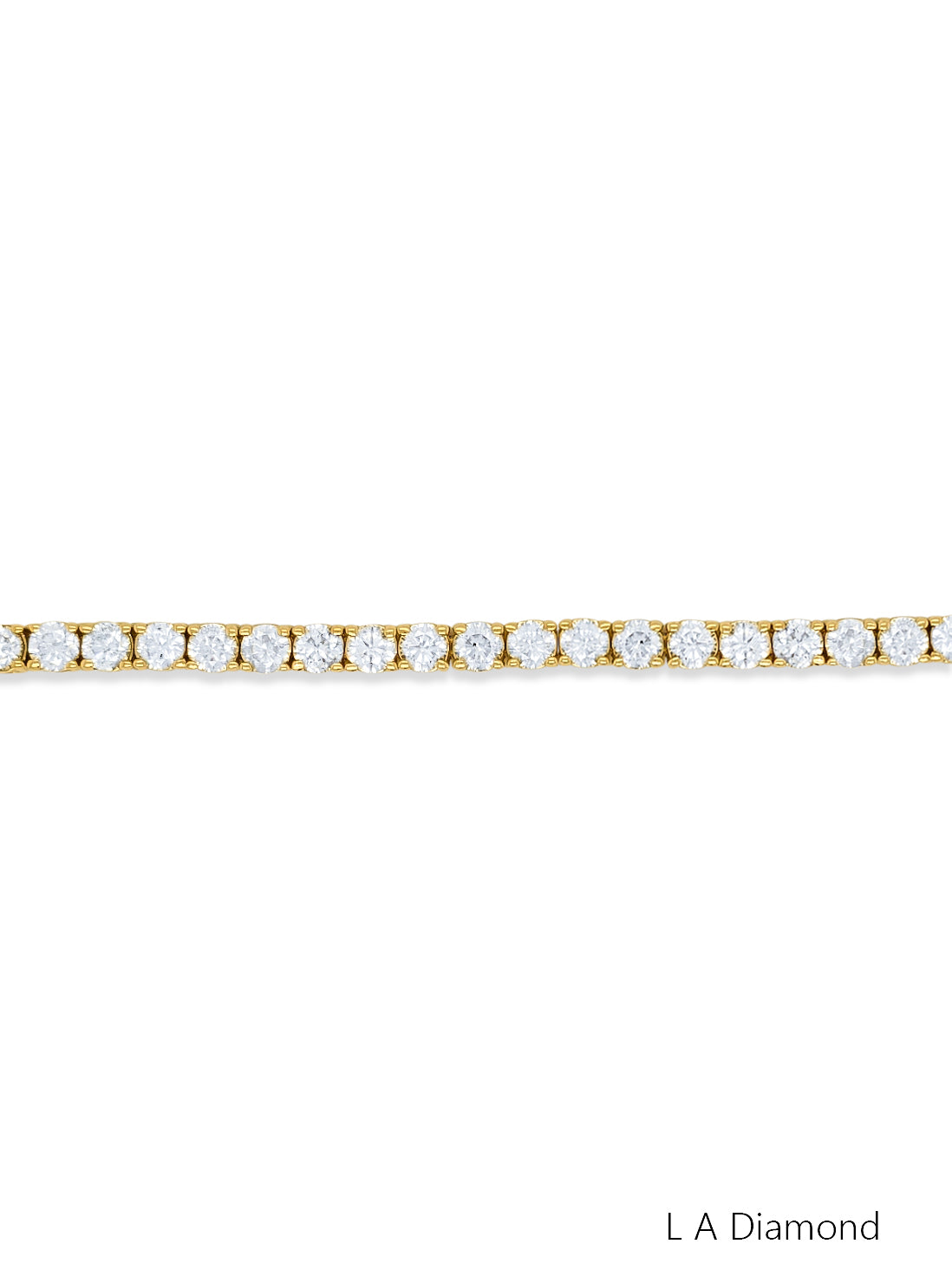 14k Yellow Gold Diamond Round Cut Tennis Bracelet 8.90c
