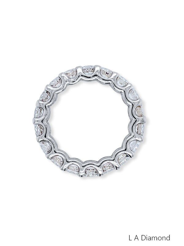 14k White Gold Diamond Round Cut Infinity Ring 4.55c - LA DIAMOND