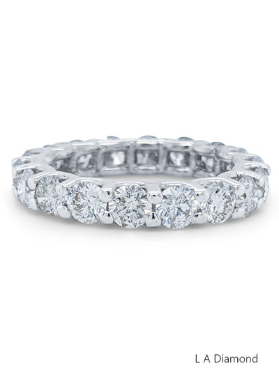14k White Gold Diamond Round Cut Infinity Ring 4.55c