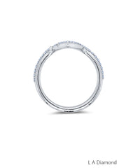 14k White Gold Diamond Round Cut  Ring .65c