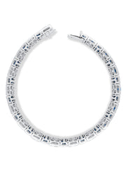 14k White Gold Diamond Bracelet with Sapphire - LA DIAMOND
