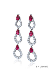 diamond ruby earrings