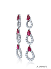 diamond ruby earrings