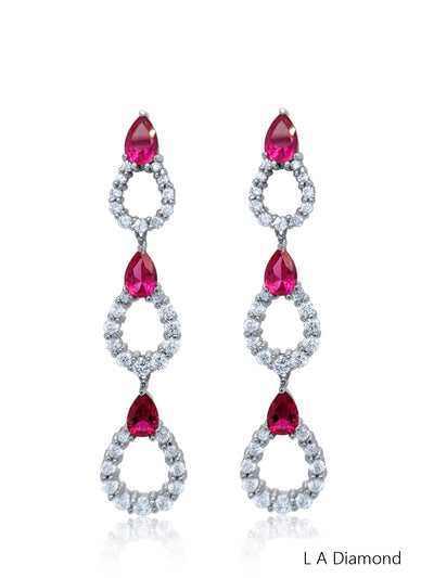diamond ruby earrings