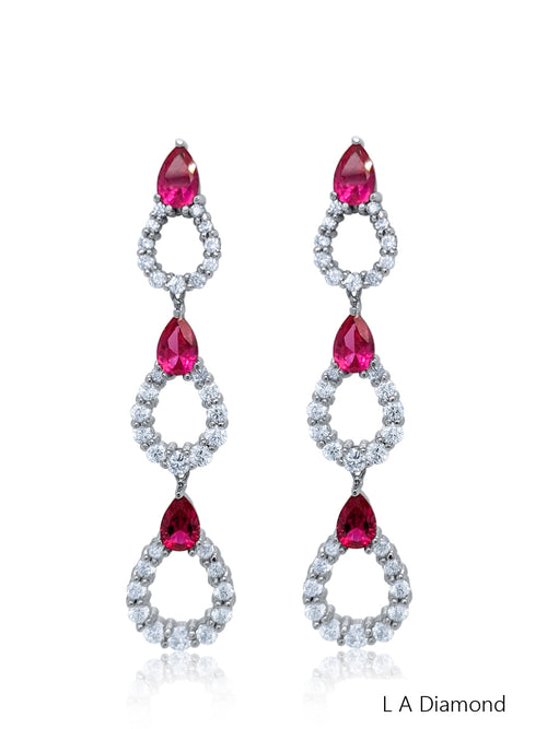 diamond ruby earrings