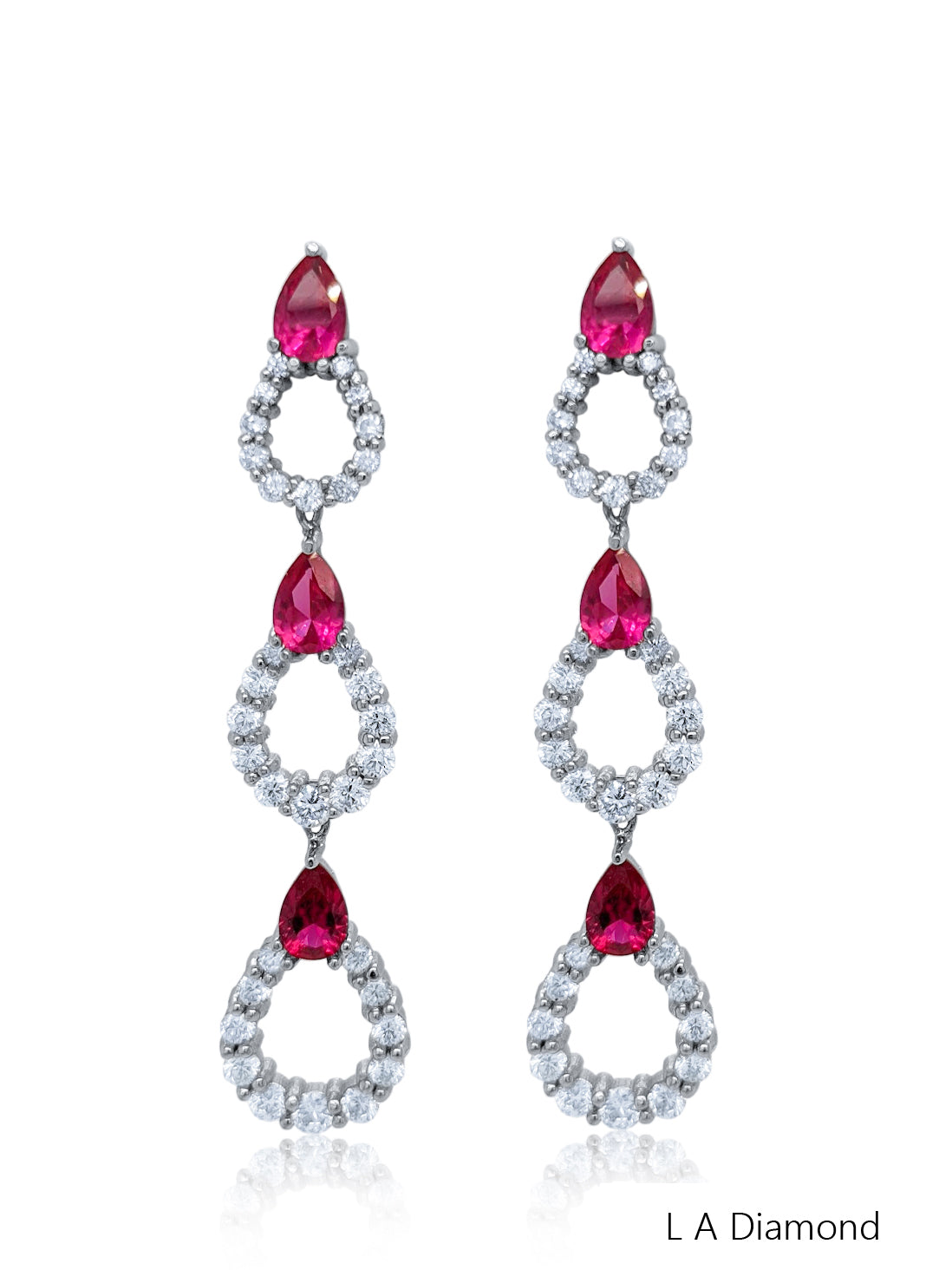 diamond ruby earrings