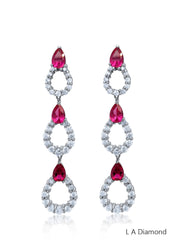 diamond ruby earrings