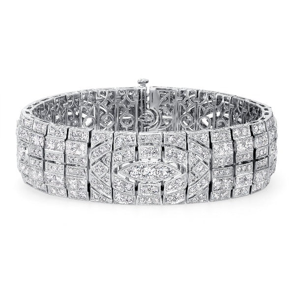 3 CT. T.W. Diamond Bracelet in 14K White Gold - LA DIAMOND