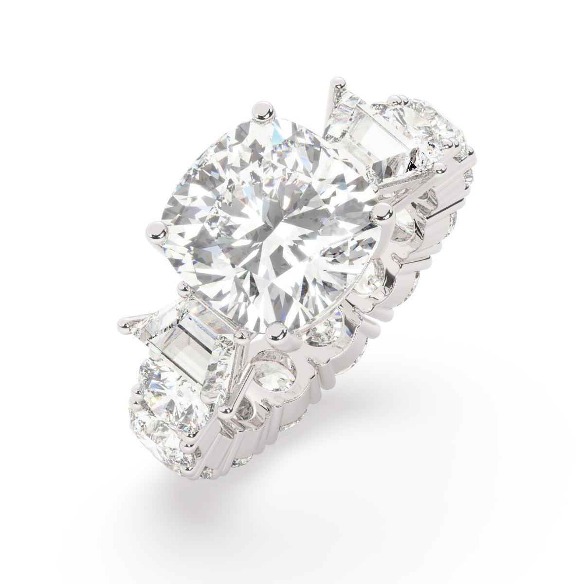 White Gold Diamond Ring - LA DIAMOND