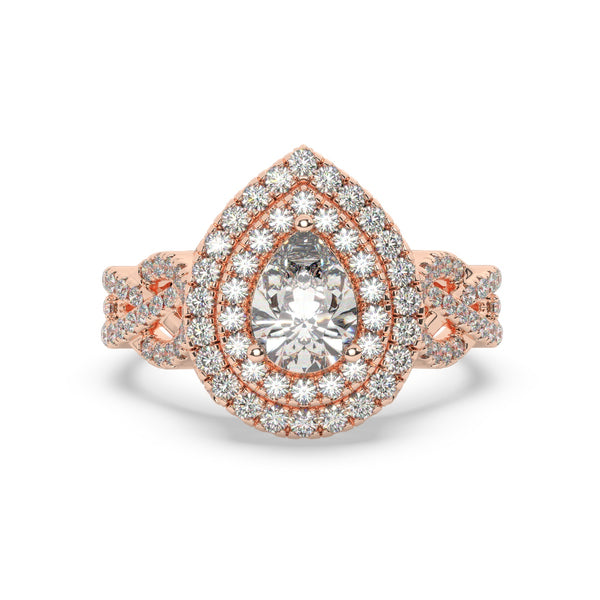 White Gold Diamond Ring - LA DIAMOND