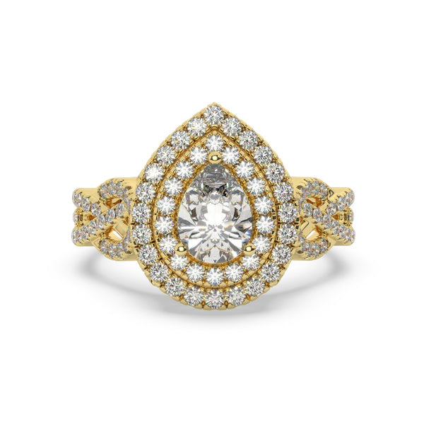 White Gold Diamond Ring - LA DIAMOND