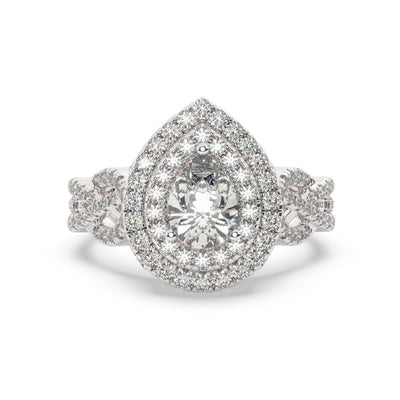 14K White Gold Diamond Ring
