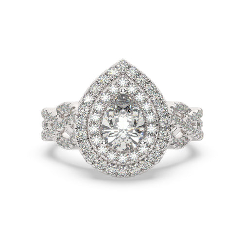 White Gold Diamond Ring - LA DIAMOND