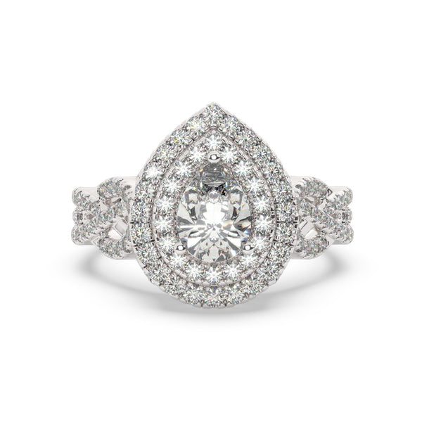 White Gold Diamond Ring - LA DIAMOND