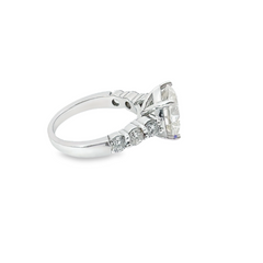 14k White Gold Diamond Round Cut Engagement Ring 2c
