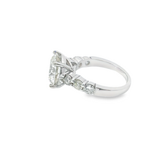 14k White Gold Diamond Round Cut Engagement Ring 2c