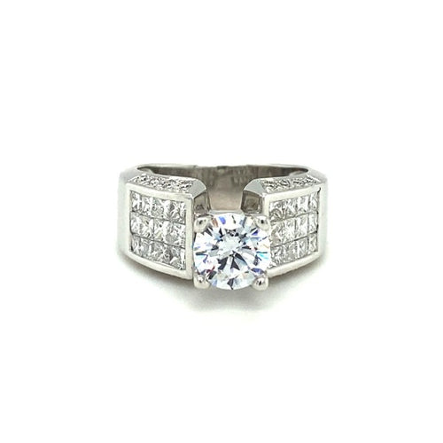 1.28 CT. T.W. Diamond Ring In White Gold - LA DIAMOND