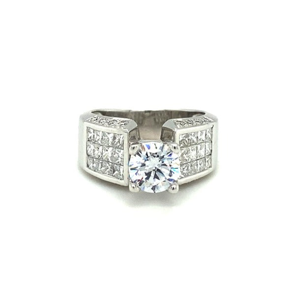1.28 CT. T.W. Diamond Ring In White Gold - LA DIAMOND