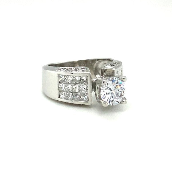 1.28 CT. T.W. Diamond Ring In White Gold - LA DIAMOND