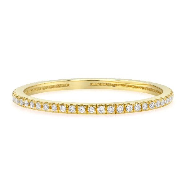 1/2 CT. T.W. Diamond Eternity Band in 14K Yellow Gold - LA DIAMOND