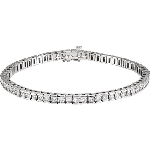 2/5 CT. T.W. Diamond Tennis Bracelet in 14K White Gold - LA DIAMOND