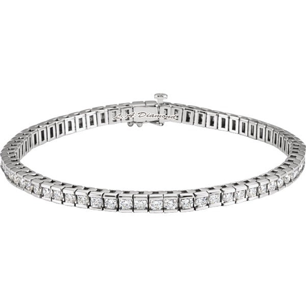 2/5 CT. T.W. Diamond Tennis Bracelet in 14K White Gold - LA DIAMOND