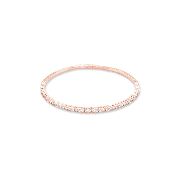 14k White Gold Diamond Round Cut Tennis Bracelet 2.22c - LA DIAMOND