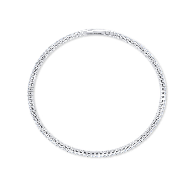 14k White Gold Diamond Round Cut Tennis Bracelet 2.22c - LA DIAMOND