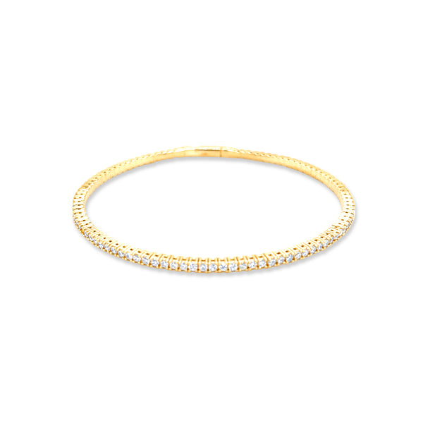 14k White Gold Diamond Round Cut Tennis Bracelet 2.22c - LA DIAMOND