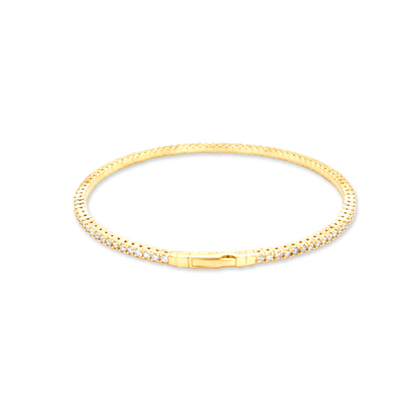 14k White Gold Diamond Round Cut Tennis Bracelet 2.22c - LA DIAMOND