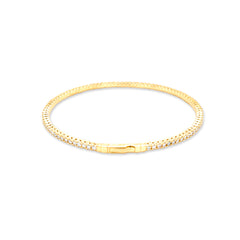 14k White Gold Diamond Round Cut Tennis Bracelet 2.22c