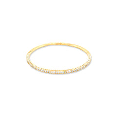 14k White Gold Diamond Round Cut Tennis Bracelet 2.22c