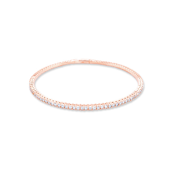 14k White Gold Diamond Round Cut Tennis Bracelet 2.22c - LA DIAMOND
