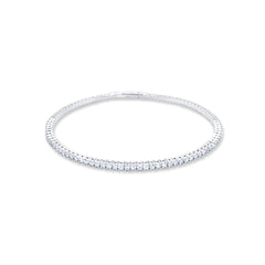 14k White Gold Diamond Round Cut Tennis Bracelet 2.22c