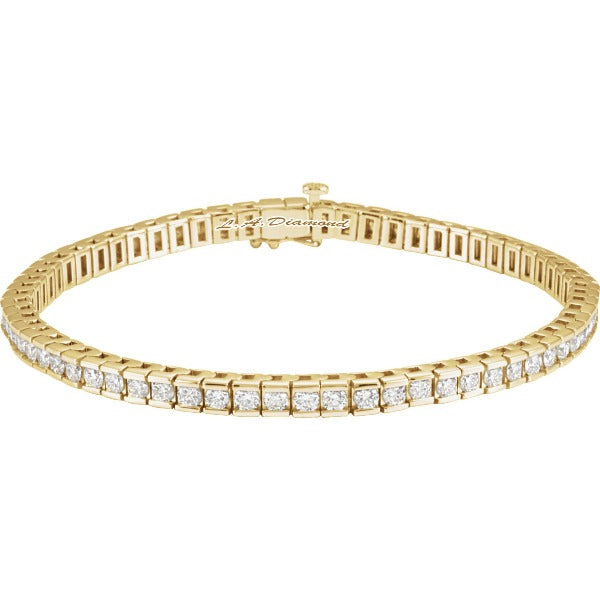 2/5 CT. T.W. Diamond Tennis Bracelet in 14K Yellow Gold - LA DIAMOND