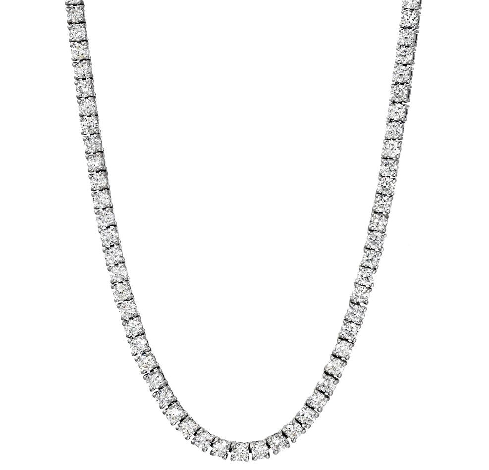 4 Prong Diamond Tennis Necklace - LA DIAMOND
