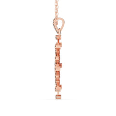 White Gold Diamond Round Cut Necklace