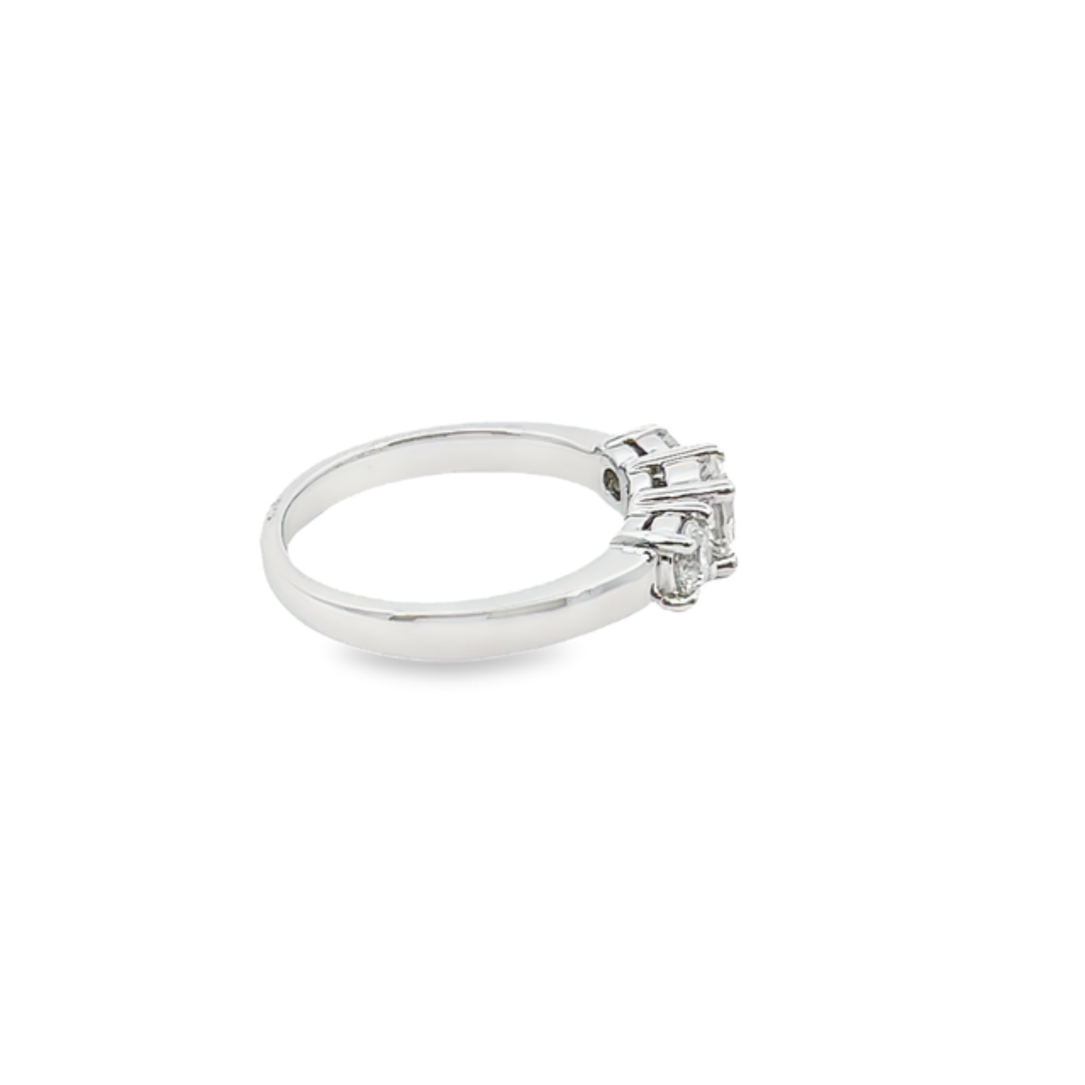 14k White Gold Diamond Round Cut Engagement Ring .60c
