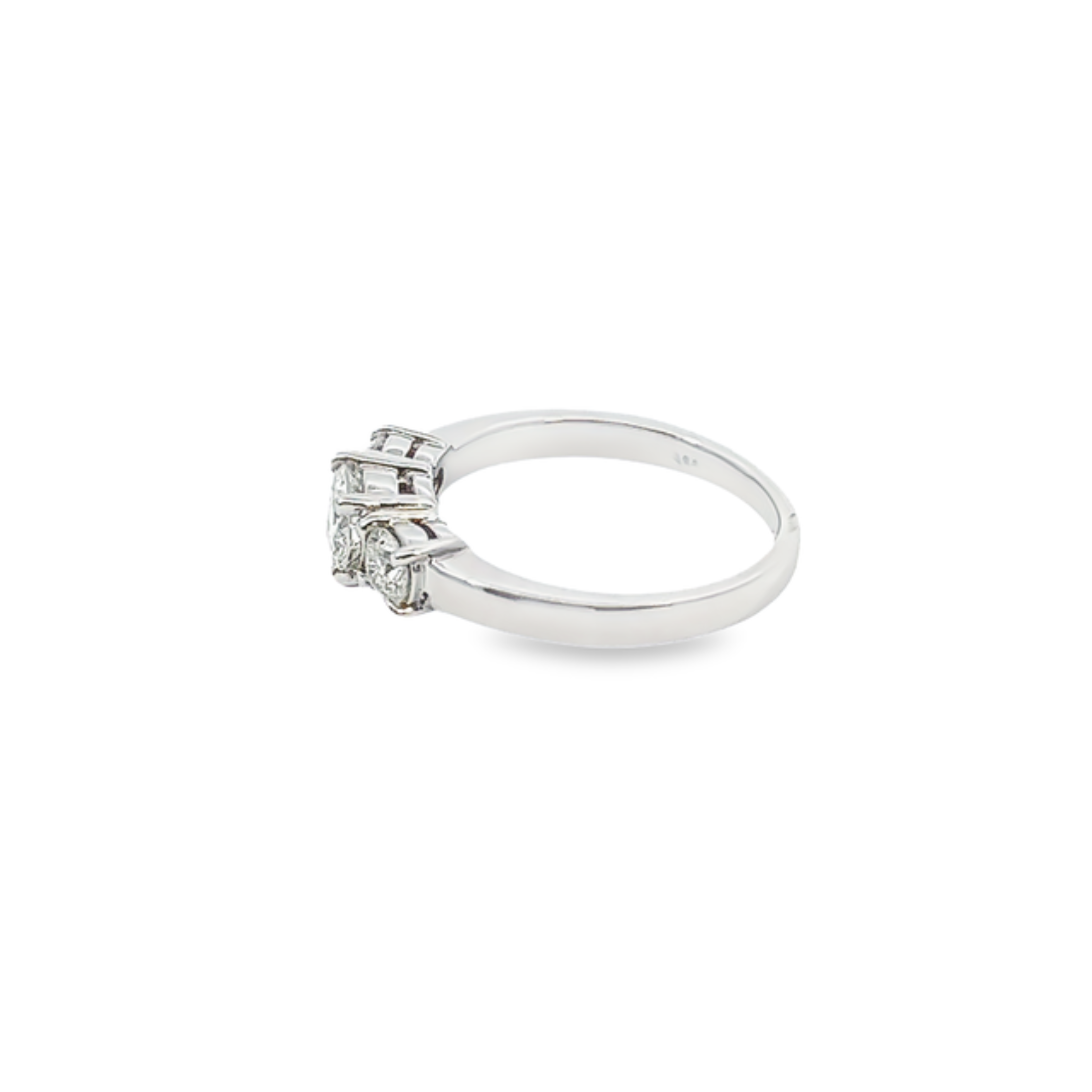 14k White Gold Diamond Round Cut Engagement Ring .60c