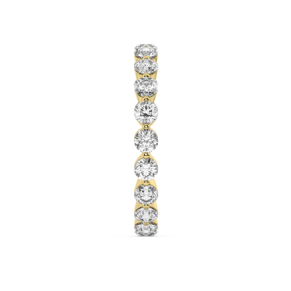 14K White Gold Diamond Round Cut Wedding Ring 1.50c